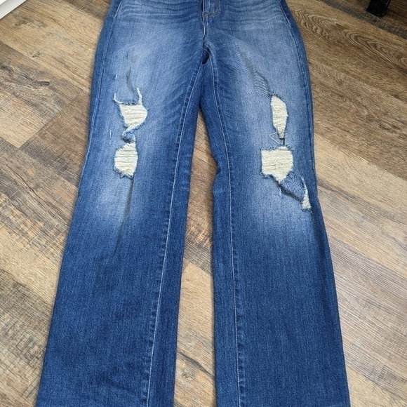 𝅺hudson zoeey high rise straight cuff denim jeans distressed - Picture 6 of 10
